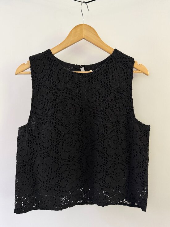 Nation LTD Tops - Nation Ltd. Black Eyelet Tank Black Lace, Sheri New With Tags Size Large
